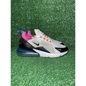 Nike Air Max 270 White Blue Running Shoes Sneakers Kids Size 7Y Womens Size 8.5